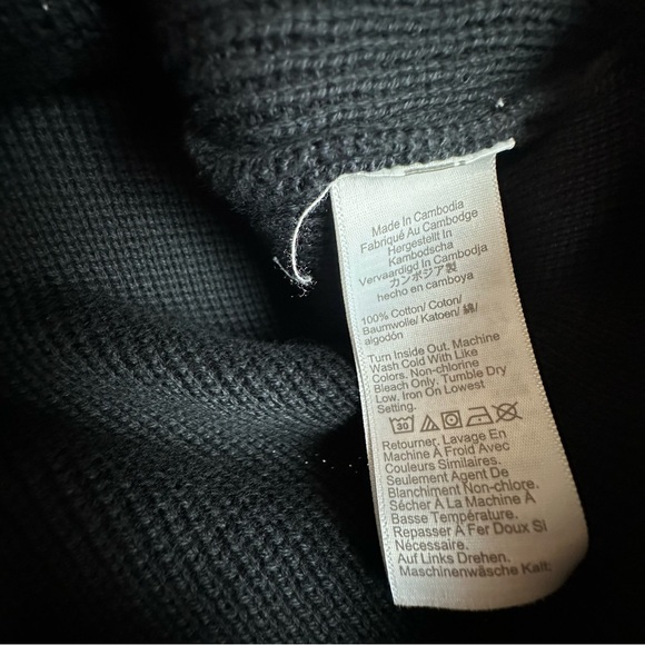 J. Crew Black Knit Lady Jacket Cardigan Gold Button Pockets Crew Neck Size XS - Picture 14 of 15